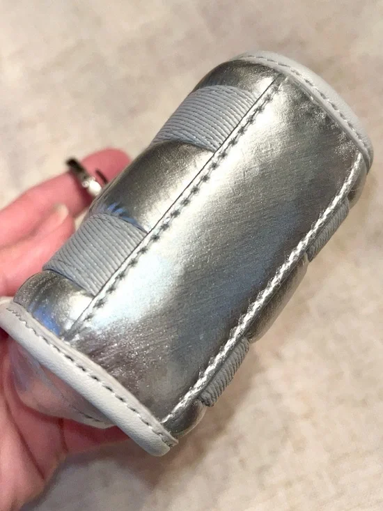 kate spade NWT! Metallic Silver Kip Puffy Micro Bag Charm - Picture 10 of 12